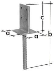 STREFA Postavka noga vdolbina 90, PSW 90, 90x130x8 cink vroče potopljen / paket 1 kos