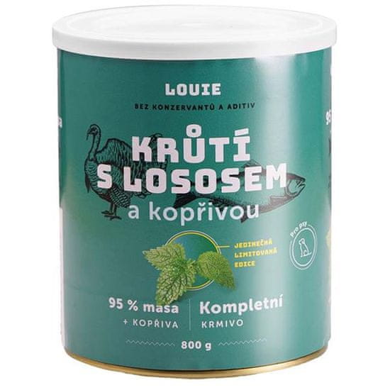 Louie puran v konzervi z lososom in koprivami 800g