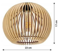 Berge LED stropna svetilka LUCA05 - 1xE27 - WHITE WOOD BALL