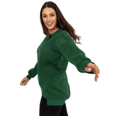 RELEVANCE Ženski pulover z dolgimi rokavi CARLA temno zelene barve RV-BL-8261.51_391669 Univerzalni