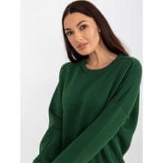 RELEVANCE Ženski pulover z dolgimi rokavi CARLA temno zelene barve RV-BL-8261.51_391669 Univerzalni
