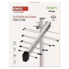 Emos Antena univerzalna VILLAGE FISH–V700, DVB-T2, filtr LTE/4G/5G