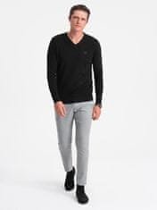 OMBRE Klasični moški pulover Launcebuz črna S