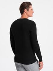 OMBRE Klasični moški pulover Launcebuz črna S