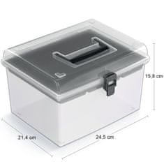 nabbi Plastična škatla za shranjevanje NUF3HT - prozorna / črna