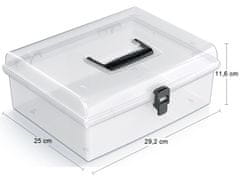 nabbi Plastična škatla za shranjevanje NUF4L - prozorna / črna