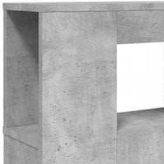 Vidaxl LED posteljno vzglavje betonsko sivo 220x18,5x103,5 cm inž. les
