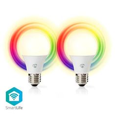 Nedis WIFILRC20E27 - SmartLife LED žarnica | Wi-Fi | E27 | 806 lm | 9 W | RGB / topla do hladna bela | Android / IOS, /2ks