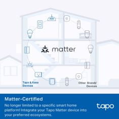 TP-Link Pametna vtičnica Tapo P100M(EU) nadzor 230V preko IP, oblaka, WiFi, Matter