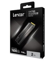 Lexar SSD NM790 PCle Gen4 M.2 NVMe - 2TB (branje/pisanje: 7400/6500MB/s) - Hladilnik