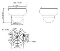 HiLook Powered by HIKVISION/ PTZ-N2404I-DE3(F)/ 4Mpix/ 4x objektiv/ H.265+/ IP66+IK10/ IR 20m