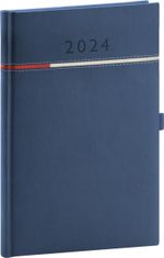 Tomy Dnevnik 2024: - modra in rdeča barva, tedenski, 15 × 21 cm