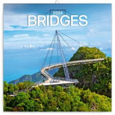 Koledar 2024 beležnica: mostovi, 30 × 30 cm