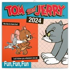 Opomba koledar 2024: Tom in Jerry, 30 × 30 cm
