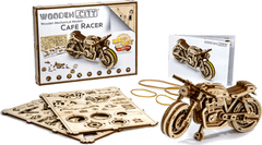 Wooden city 3D sestavljanka Motorno kolo Café Racer 85 kosov