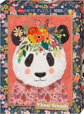 Heye Puzzle Cvetlični prijatelji: plišasta panda 1000 kosov
