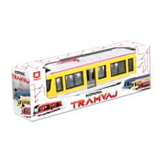 Kovinski tramvaj rumene barve 20 cm