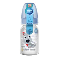 Canpol babies Potiskana steklenička CUTE ANIMALS 120ml - modra