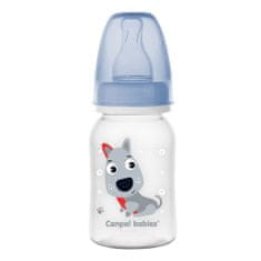 Canpol babies Potiskana steklenička CUTE ANIMALS 120ml - modra