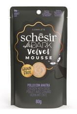 Schesir Mačji žepek After Dark Velv.Mousse piščanec/kačun80g