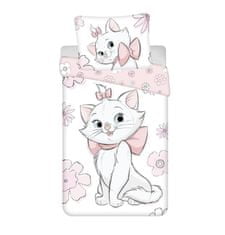 Jerry Fabrics Vključeno platno Marie Cat Flowers 03 Bombaž, 140/200, 70/90 cm