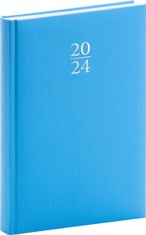 Dnevnik 2024: Capys - modra, dnevno, 15 × 21 cm