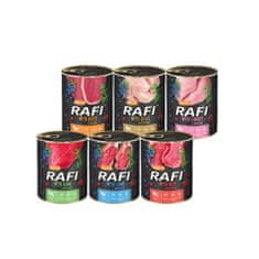 RAFI RAFI MIX MOKRA HRANA ZA PSE 6 RAZLIČNIH OKUSOV 12X800G