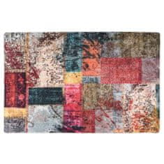 Vidaxl Pralna preproga Patchwork 80x150 cm večbarvna protizdrsna