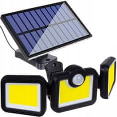 MG Solar Street sončna svetilka 171 LED COB 36W 3m, črna