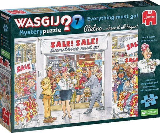 Jumbo WASGIJ Puzzle Mystery 7: Vse mora iti! 1000 kosov