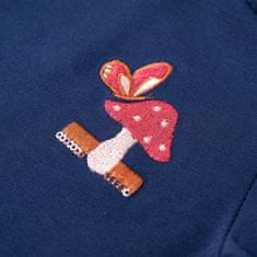 Vidaxl Otroška majica z dolgimi rokavi mornarsko modra 116