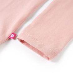 Vidaxl Otroška majica z dolgimi rokavi motiv mačka iz bleščic svetlo roza 92