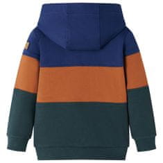 Vidaxl Otroški pulover s kapuco in zadrgo 128