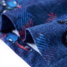 Vidaxl Otroška majica s kratkimi rokavi temno modra melange 92