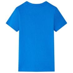 Vidaxl Otroška majica s kratkimi rokavi živo modra 116