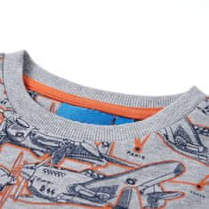 Vidaxl Otroški pulover siva melange 116