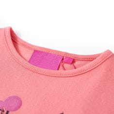 Vidaxl Otroška majica z dolgimi rokavi roza 140