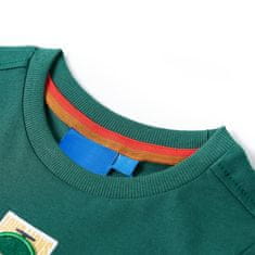 Vidaxl Otroška majica z dolgimi rokavi zelena 104