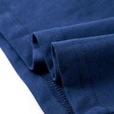 Vidaxl Otroška majica z dolgimi rokavi džins modra 128