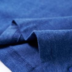 Vidaxl Otroška majica s kratkimi rokavi temno modra melange 116