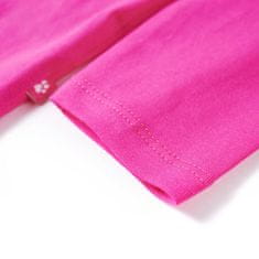 Vidaxl Otroška majica z dolgimi rokavi temno roza 104