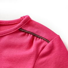 Vidaxl Otroška majica z dolgimi rokavi živo roza 104