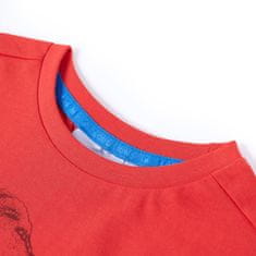 Vidaxl Otroška majica s kratkimi rokavi rdeča 140