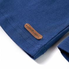 Vidaxl Otroška majica z dolgimi rokavi džins modra 104