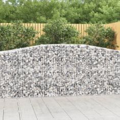 Vidaxl Obokane gabion košare 2 kosi 400x50x100/120cm pocinkano železo