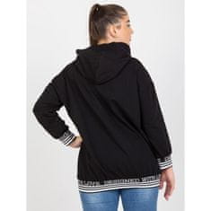 RELEVANCE Ženski pulover s kapuco velike velikosti ULA črn RV-BL-8190.09P_391550 Univerzalni