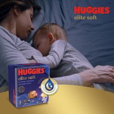 Huggies hlačke iz plenic Elite Soft Pants Over Night vel. 5, za ponoči, 17 kosov