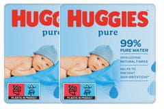 Huggies robčki PACK 2x Pure Triplo 2x, 168 kosov