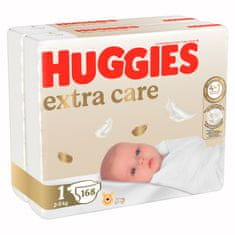 Huggies mesečni paket Extra Care Novorojenček št.1 - 168 kos