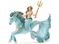 Schleich SLH70594 Schleich Bayala - Morska vila Eyela na morskem konju, otroške figurice 5+ 